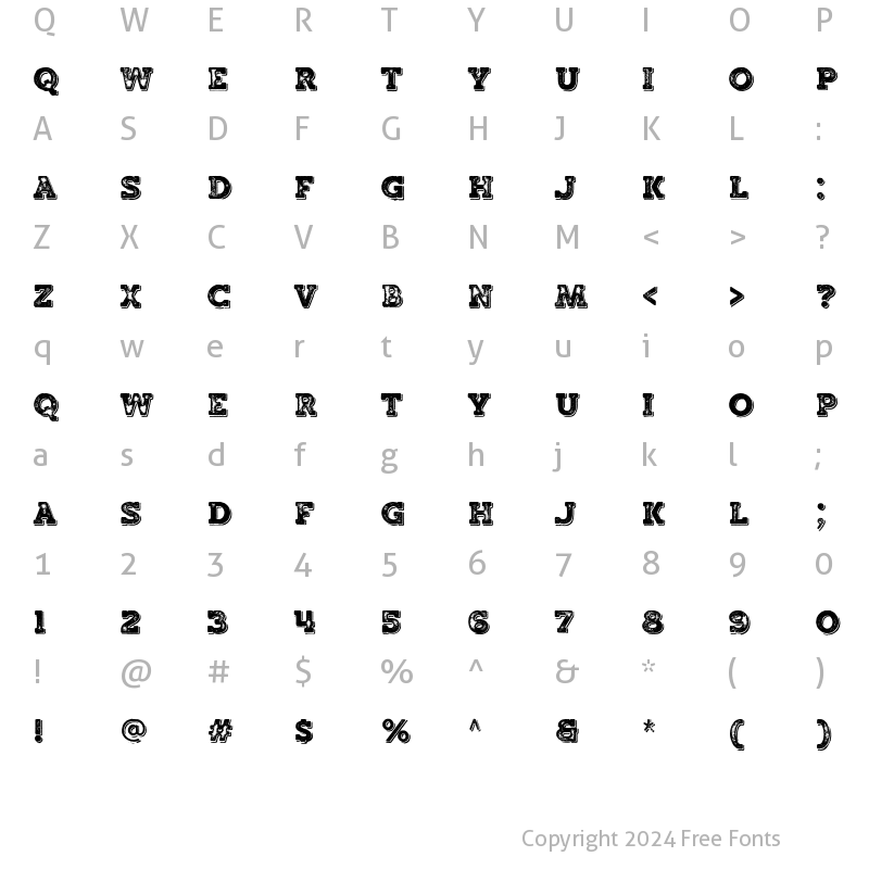 Character Map of Marline Textured