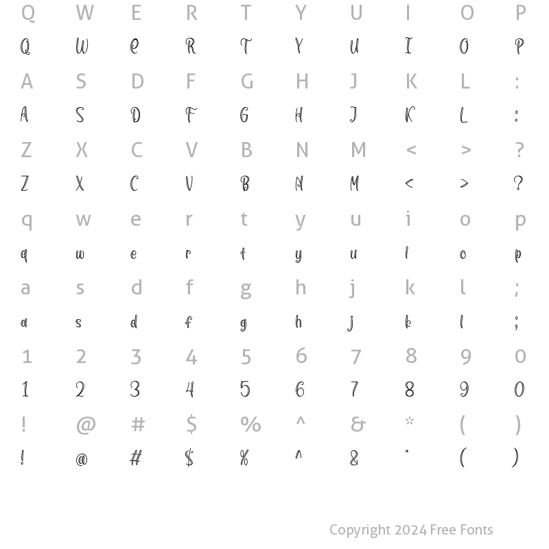 Character Map of Marlink Regular