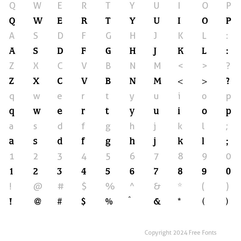 Character Map of MarlonDB Normal