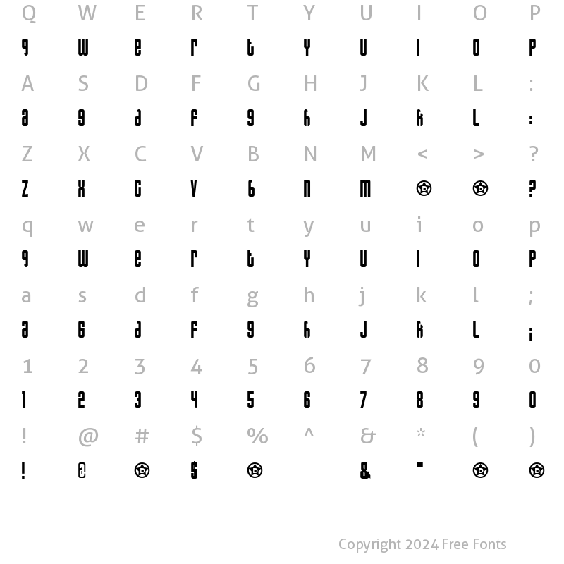 Character Map of Marmalade Regular