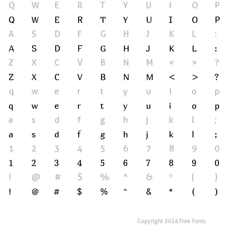 Character Map of Marmelad Regular