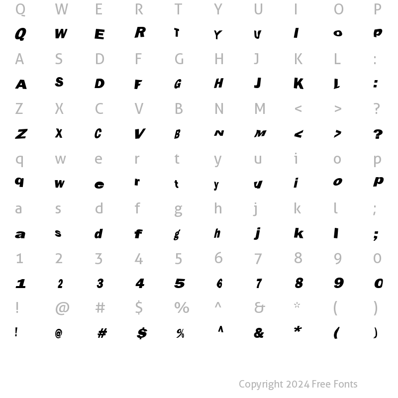 Character Map of Marola Regular