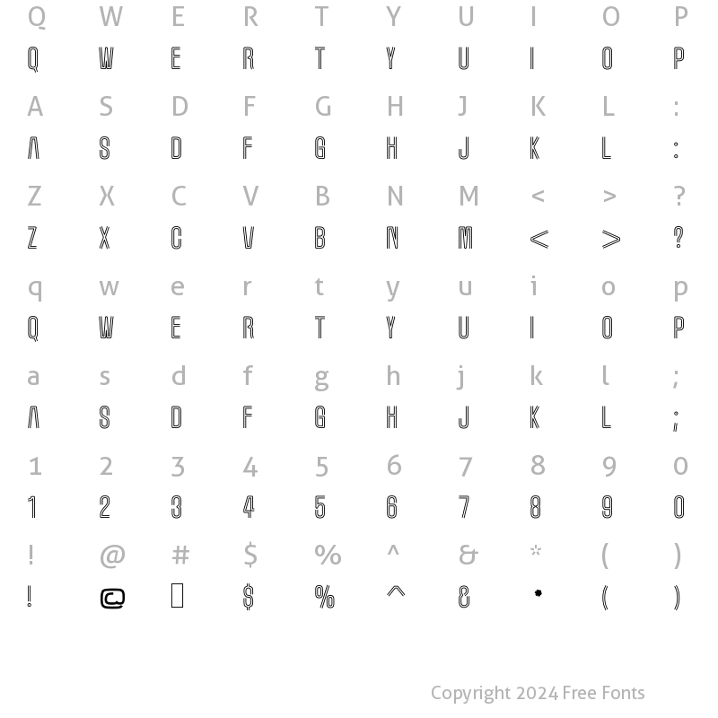 Character Map of Marquee Moon Inline