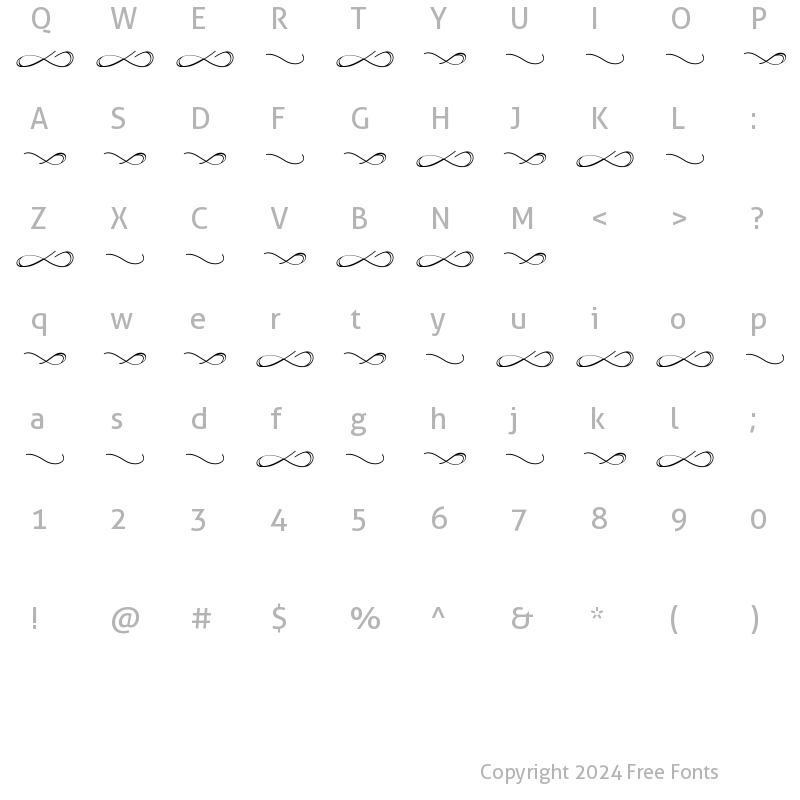 Character Map of Marseilla Swash