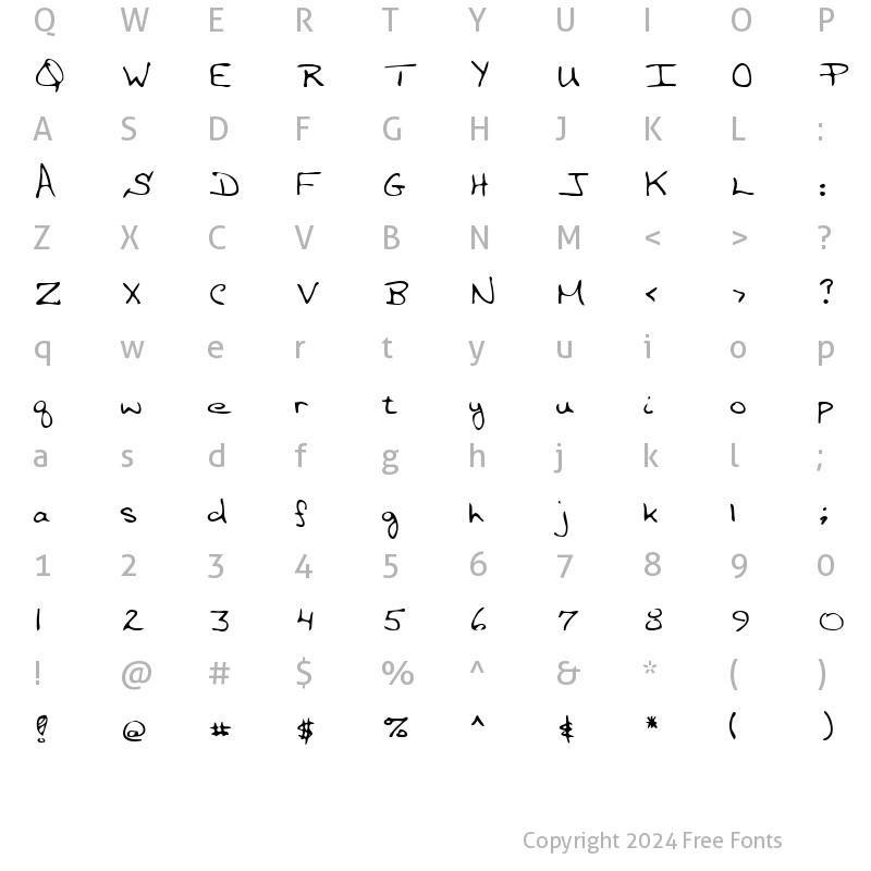 Character Map of Marsett Regular