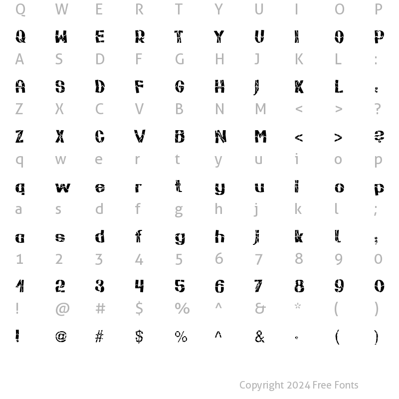 Character Map of Marsh Becker Normal