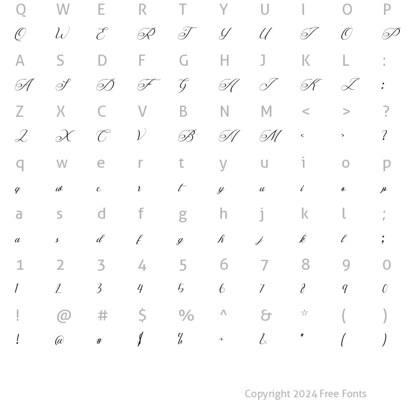 Character Map of Marsyanda Regular