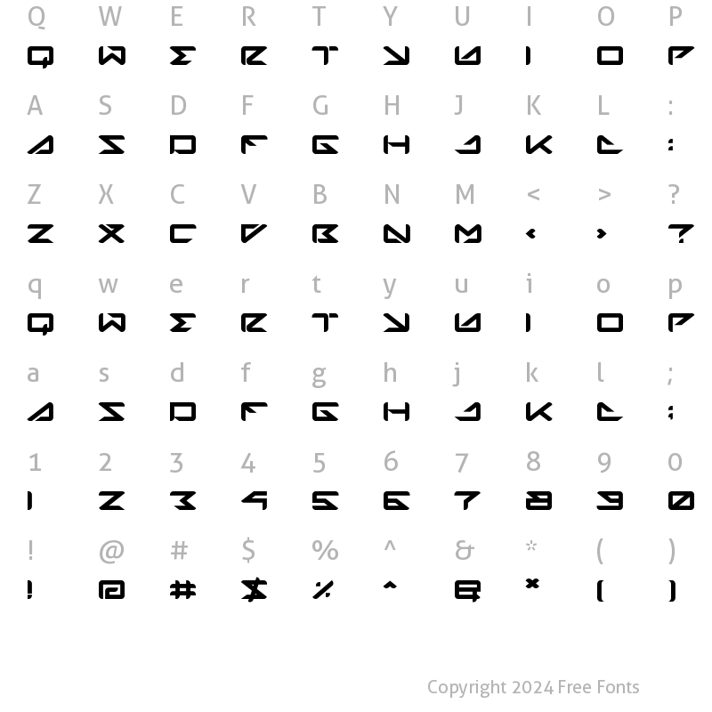 Character Map of Martin Grely Regular