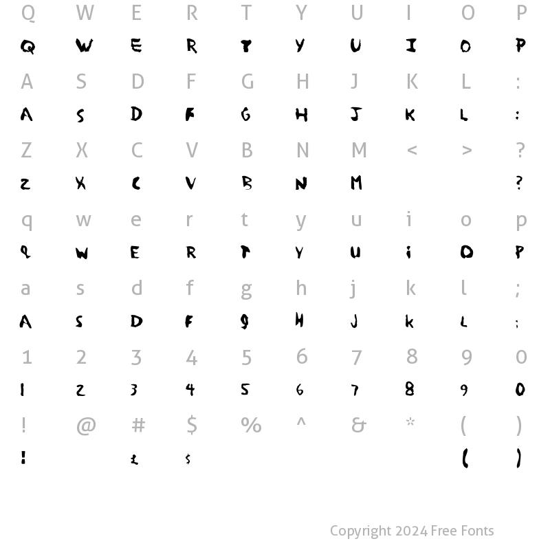 Character Map of Martin Regular