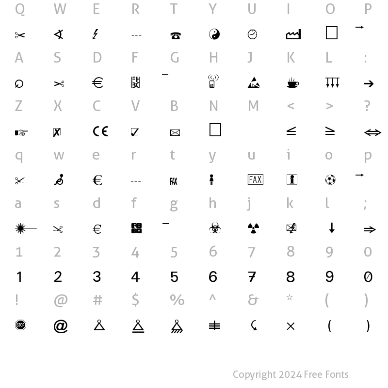 Martin Vogel's Symbols Regular: Download for free at Free Fonts : Free ...