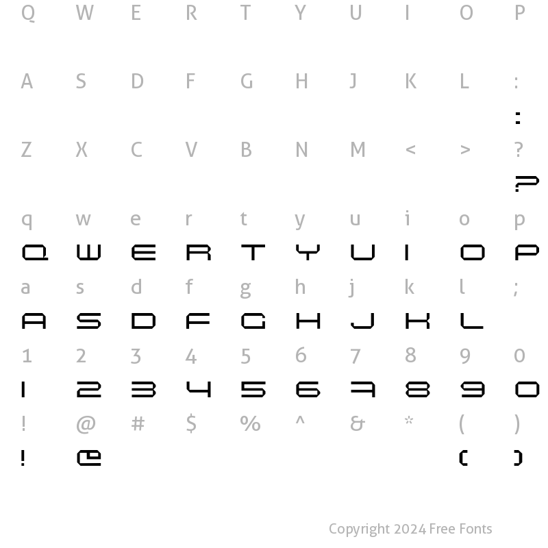 Character Map of Maschinen ExtendedLight