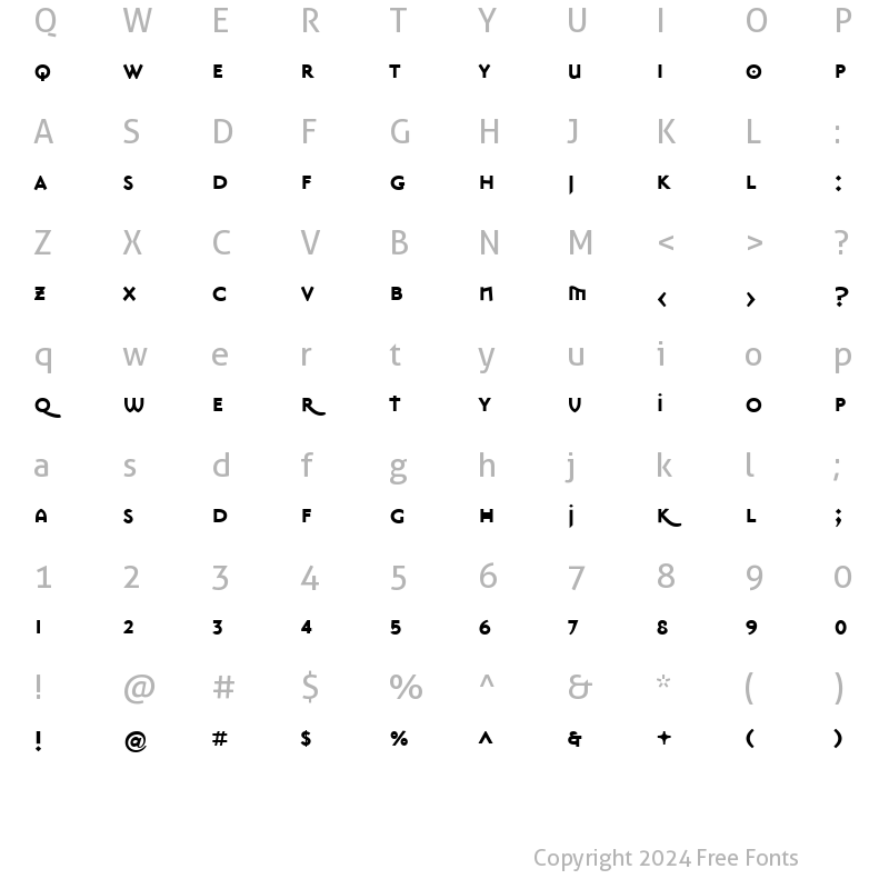 Character Map of MasonSansSuperBold Bold