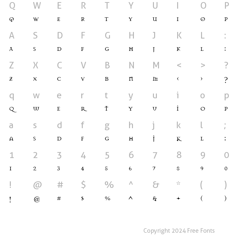 Character Map of MasonSuper Regular