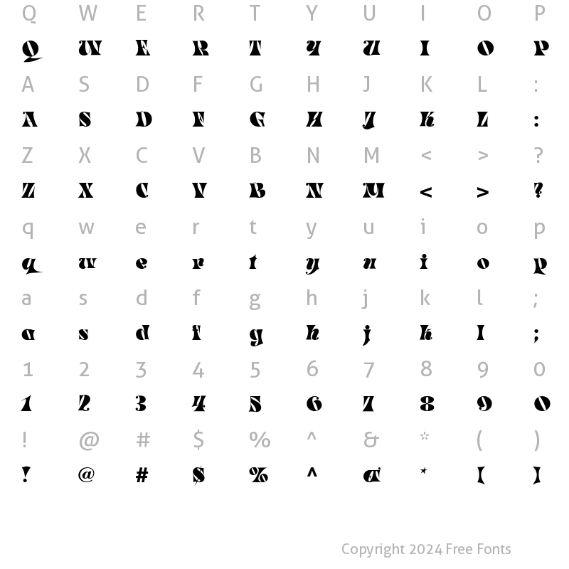 Character Map of Masquerade Medium