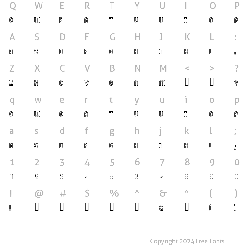 Character Map of Mass Outline