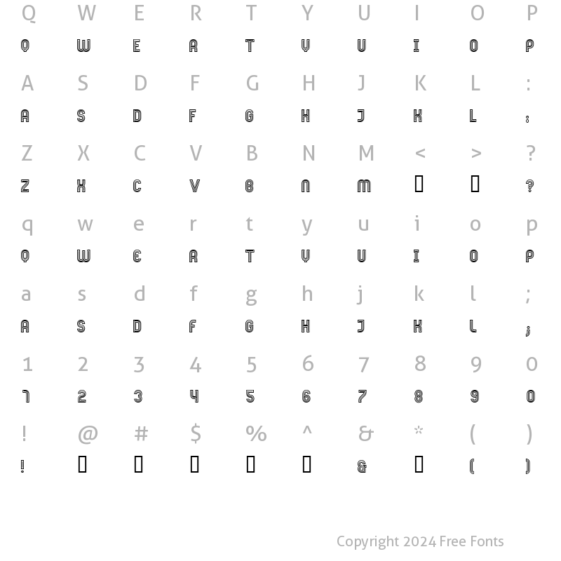 Character Map of Mass Striped