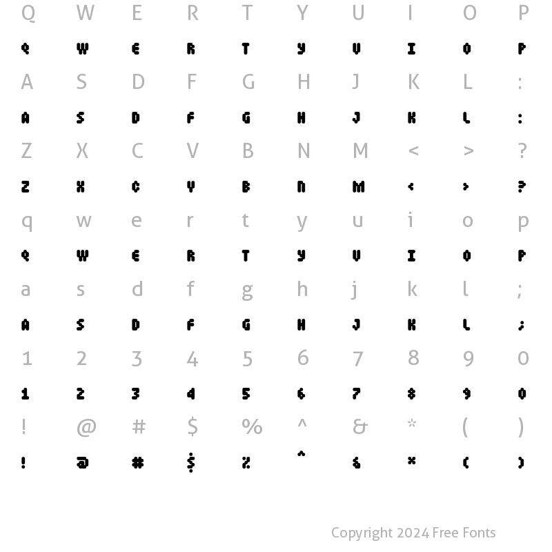 Character Map of Mastertext Heavy Regular