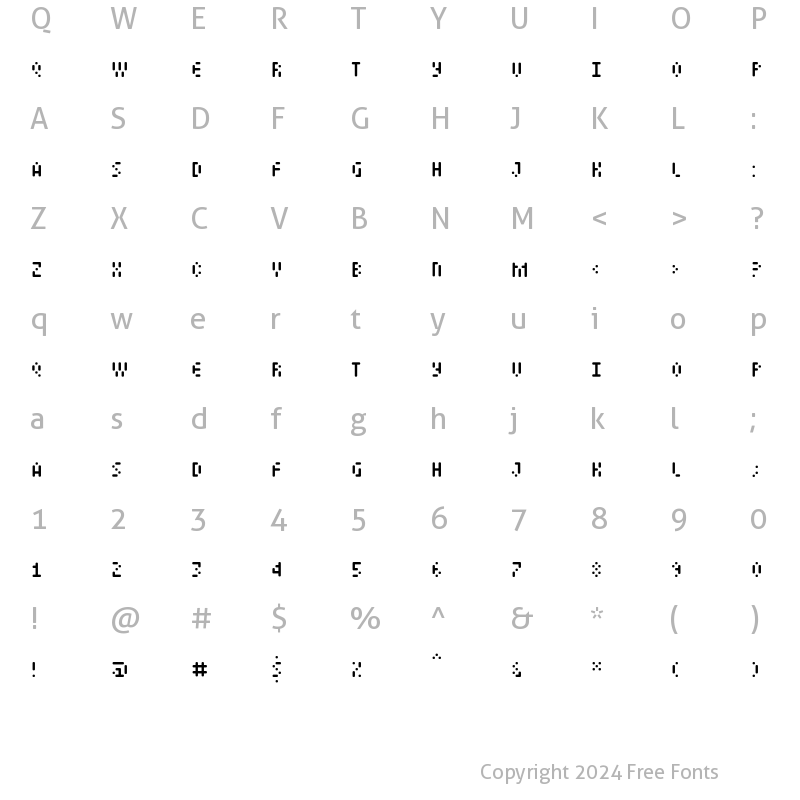 Character Map of Mastertext Light Regular