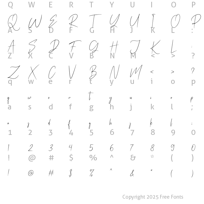 Character Map of Mastherikur Regular