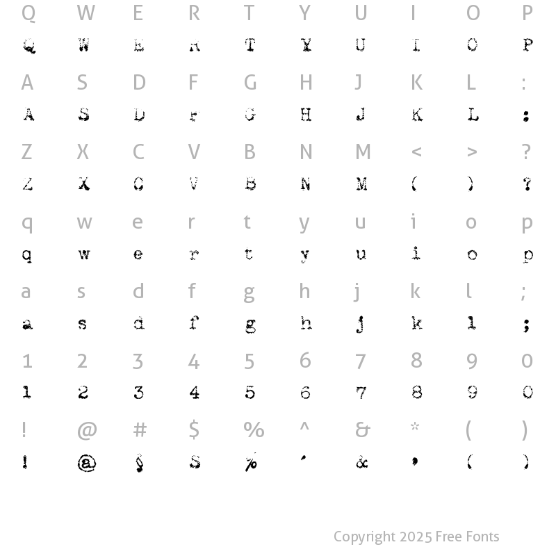 Character Map of Maszyna Royal Light Regular