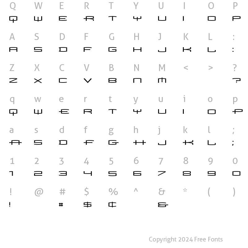 Character Map of Mata Cond Regular