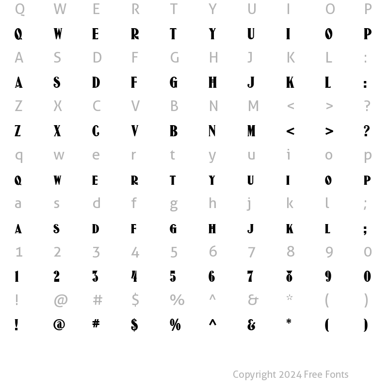 Character Map of MatamorosWBW Bold