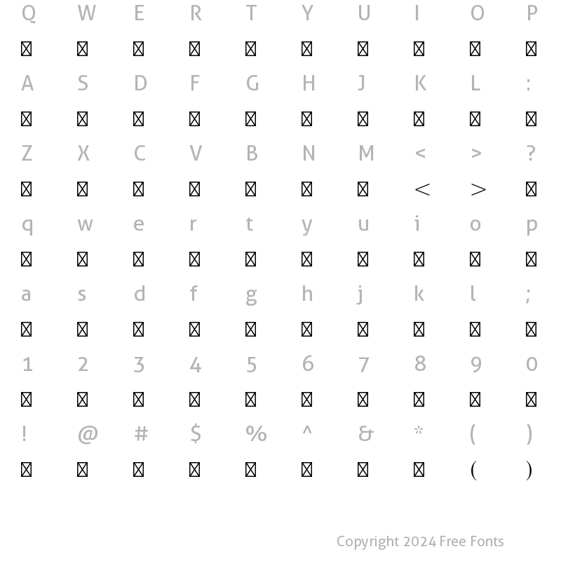 Character Map of Mathematical Pi LT Std Regular