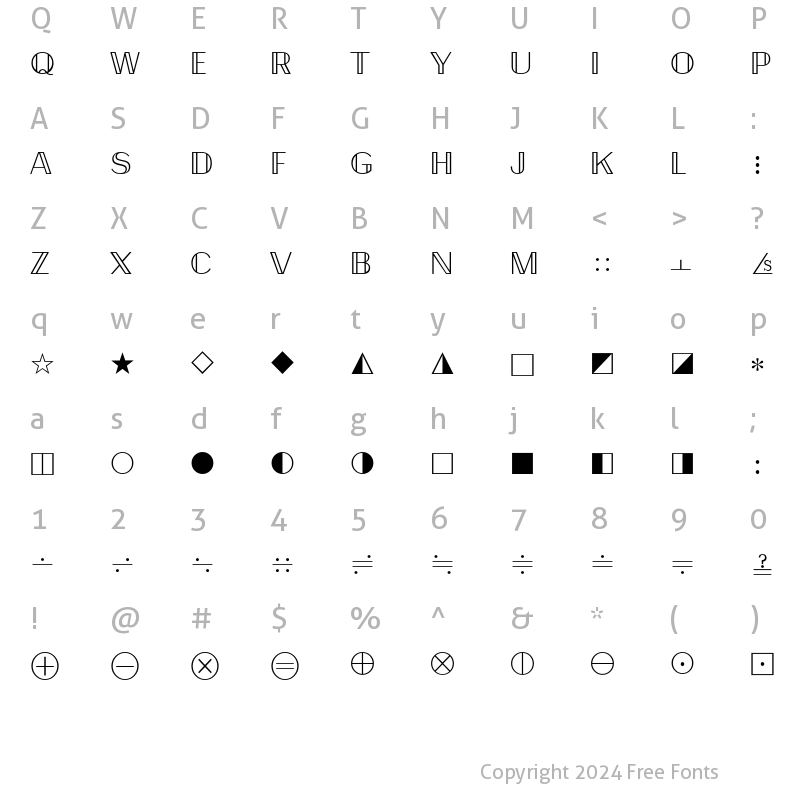 Character Map of MathematicalPi 6 Regular