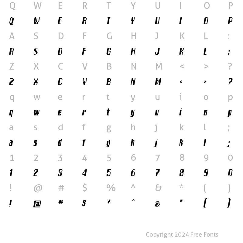 Character Map of Matica Supernormal Oblique