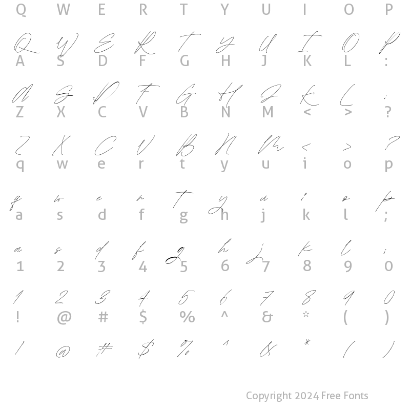 Character Map of Matilost Wikly Regular