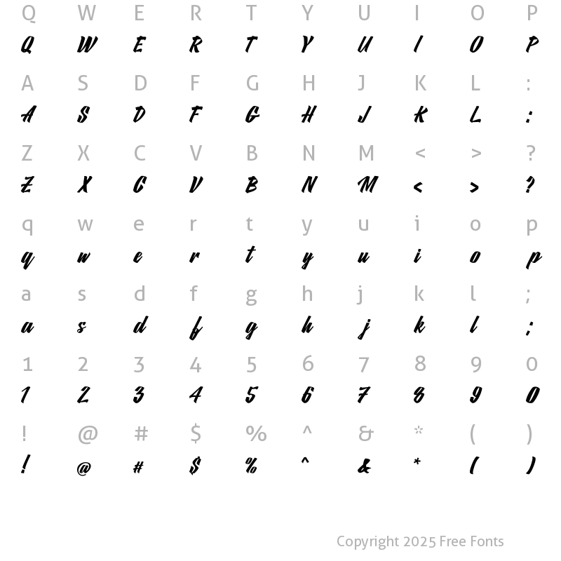 Character Map of Matlagih Regular