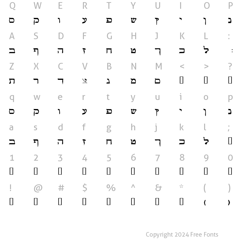 Character Map of MatozohSSK Bold