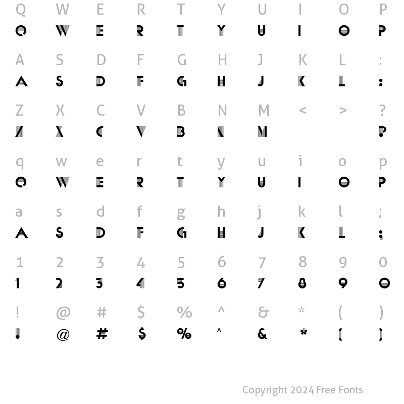 Character Map of Matra CG Regular