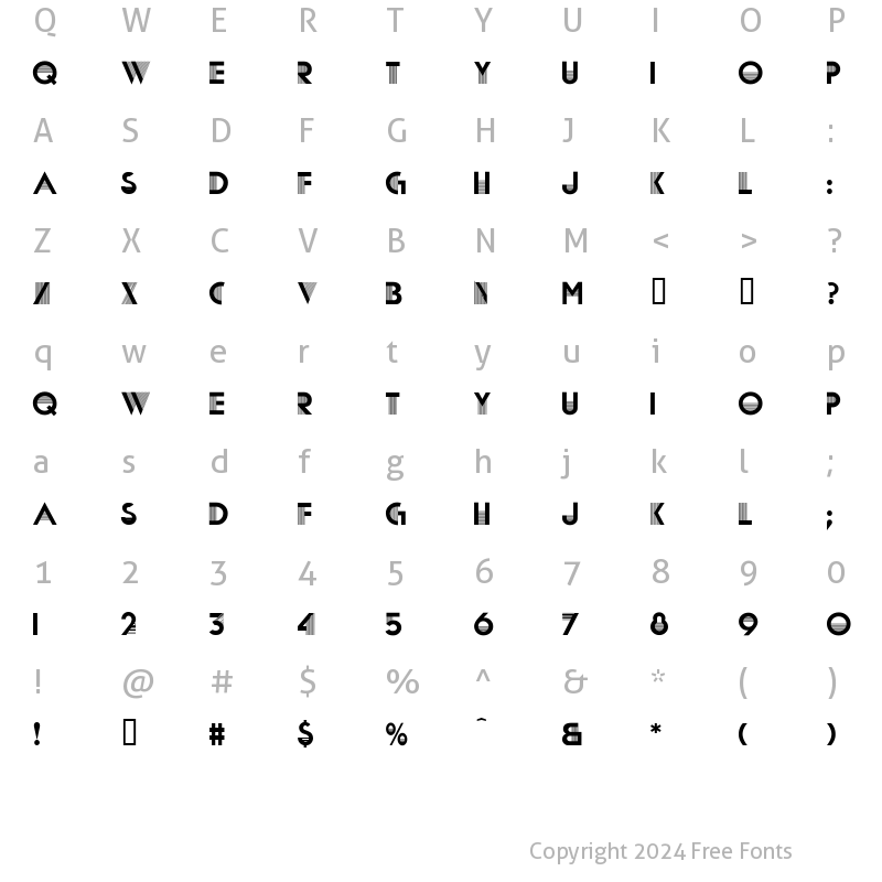 Character Map of Matra Normal