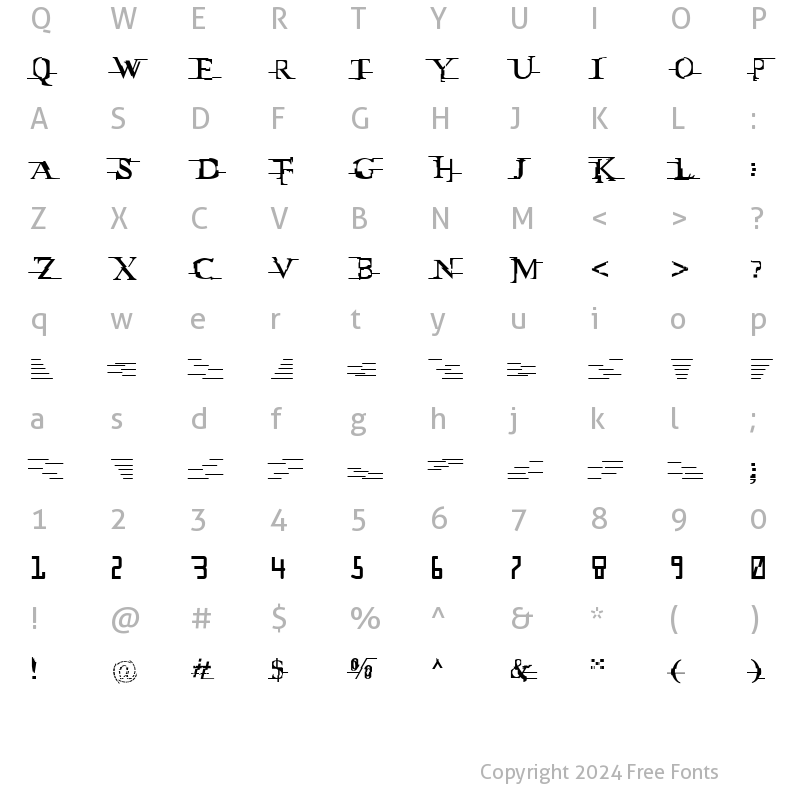 Character Map of Matrix_vs_Miltown Regular