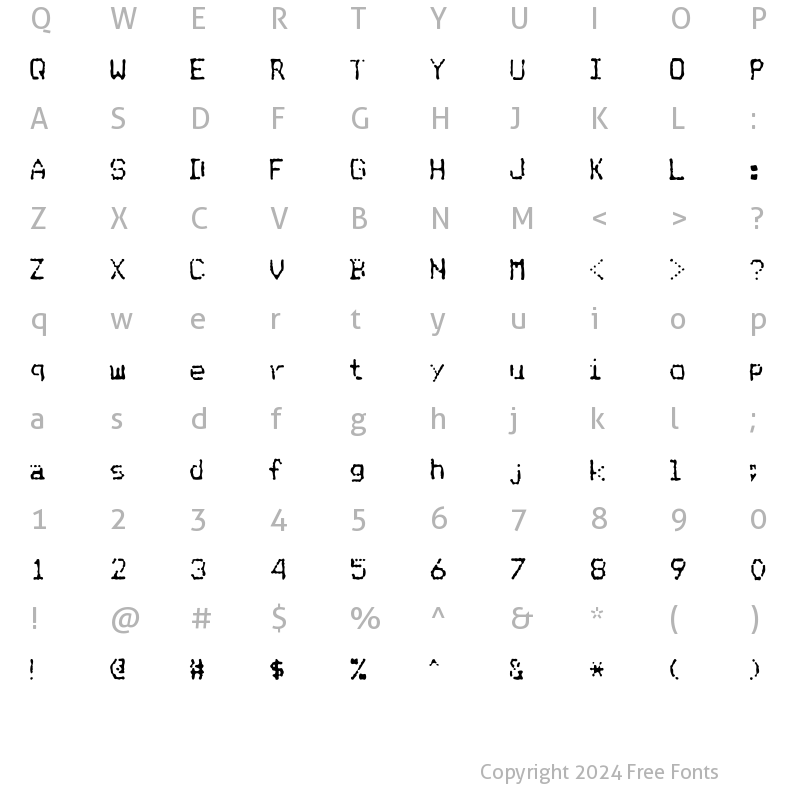 Character Map of MatrixDot Medium