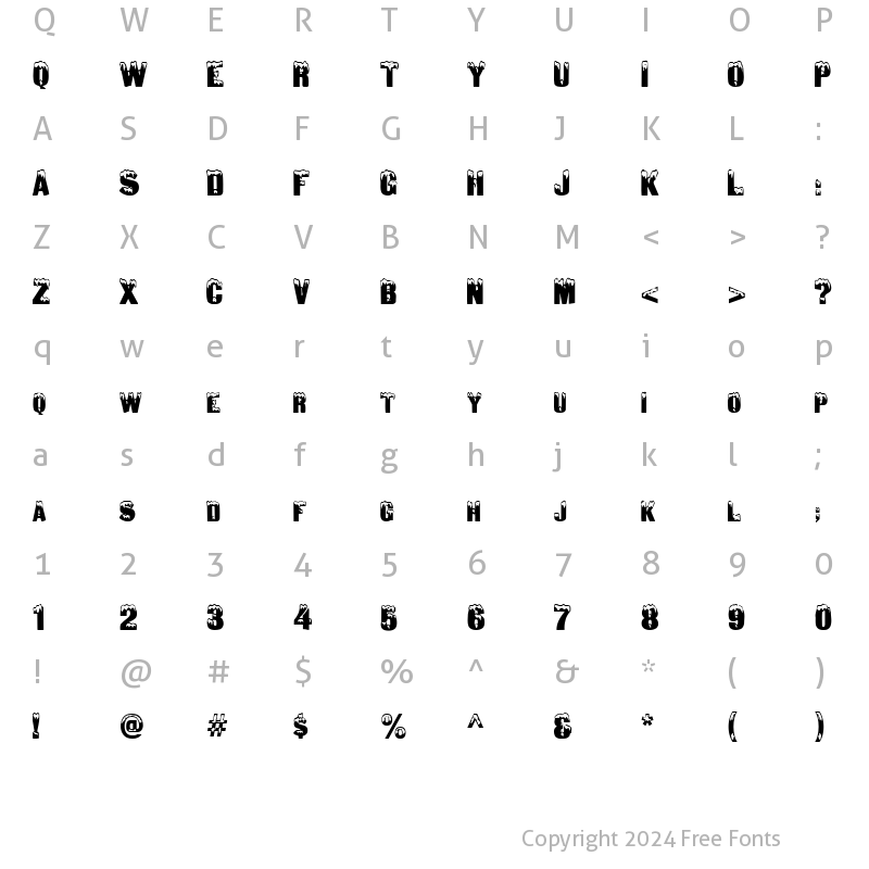 Character Map of Matterhorn Regular