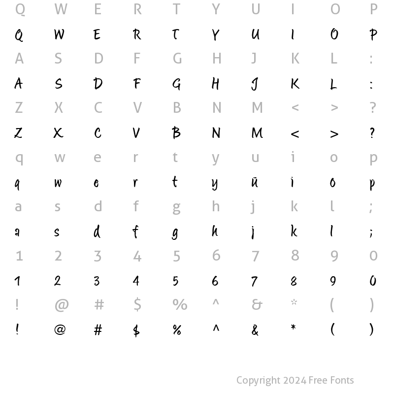 Character Map of Matthia LT Regular Regular