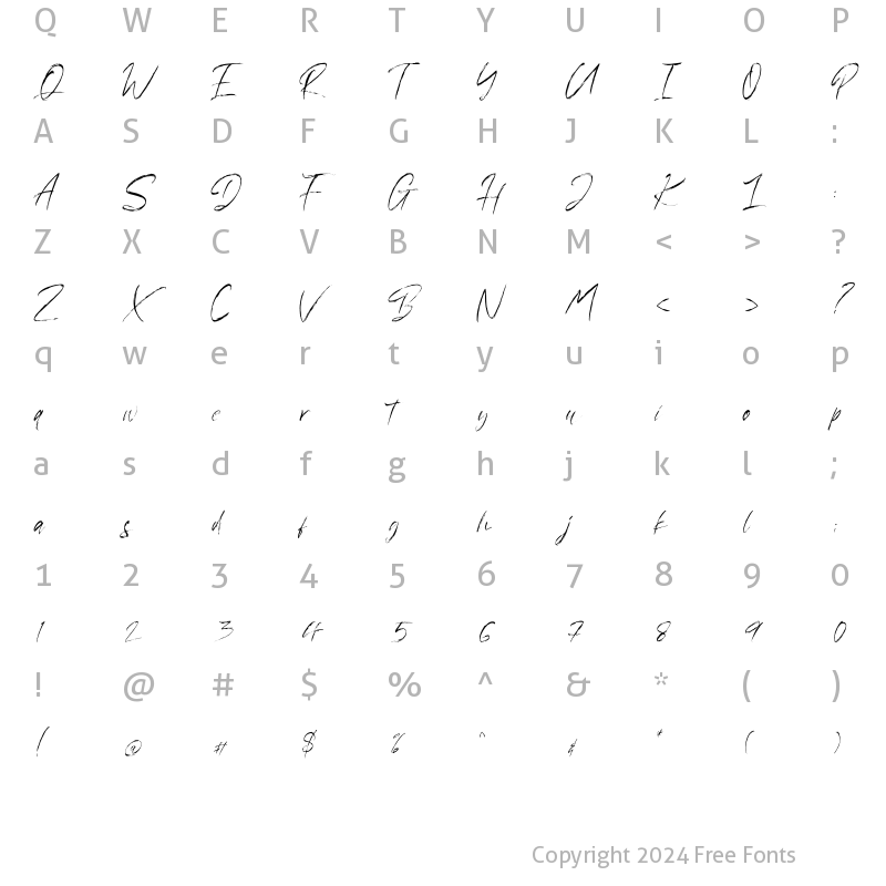 Character Map of Matthias Regular