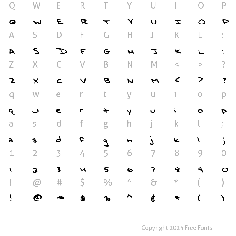 Character Map of MattsHand Regular