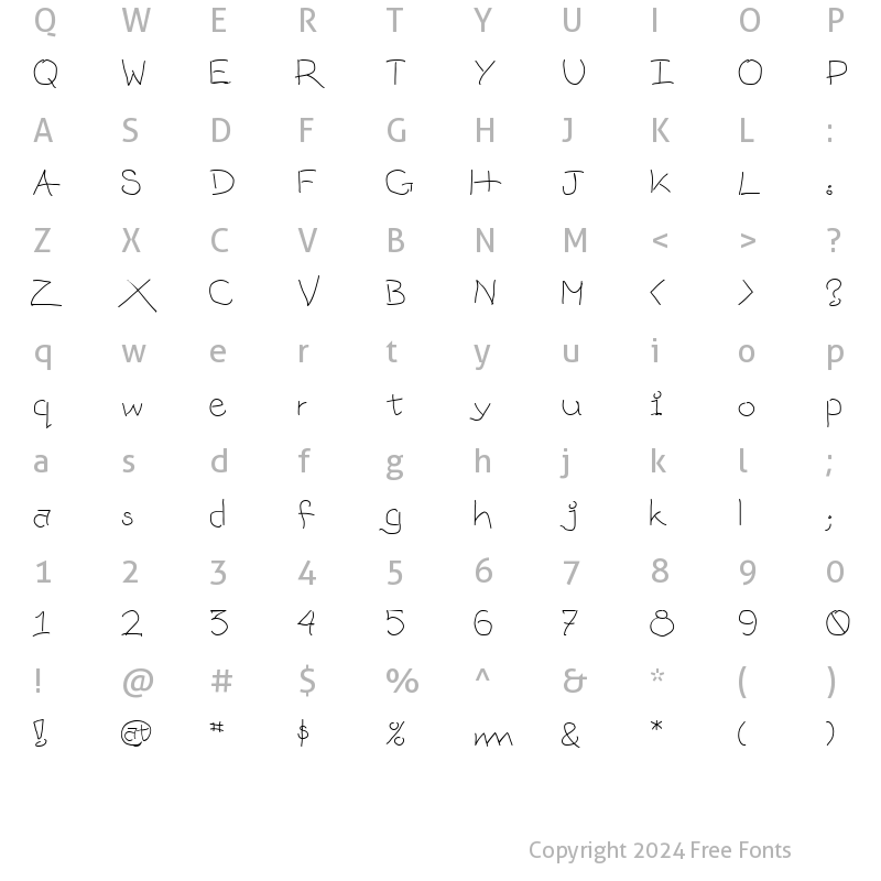 Character Map of mattts wire