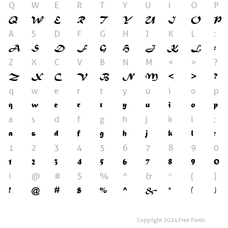 Character Map of Matturra Regular