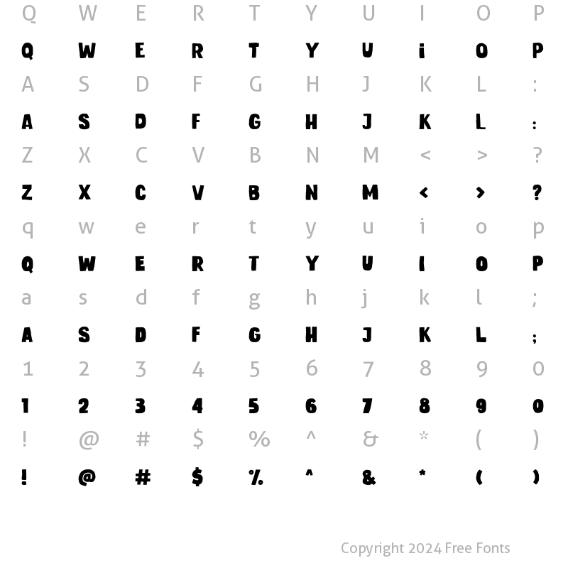 Character Map of MAUIKEA Regular