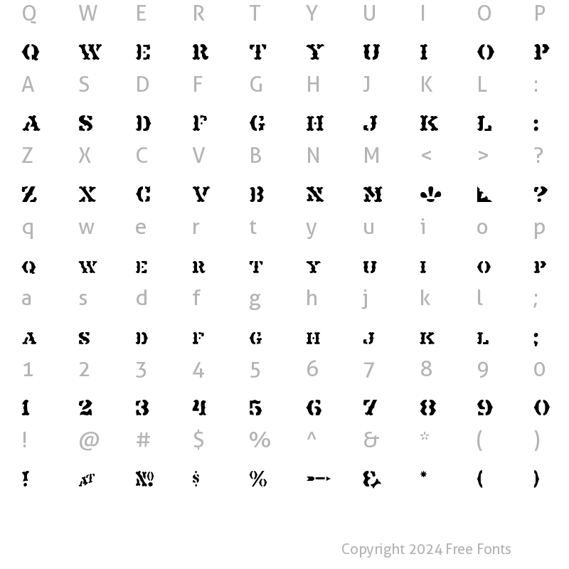 Character Map of Maverick JL Regular