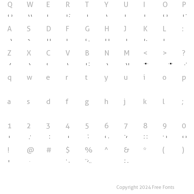 Character Map of Maverick's Fill Clubs Regular