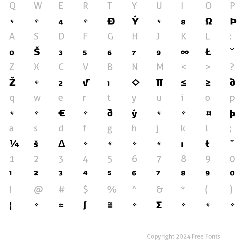 Character Map of Max-BlackExpert Regular