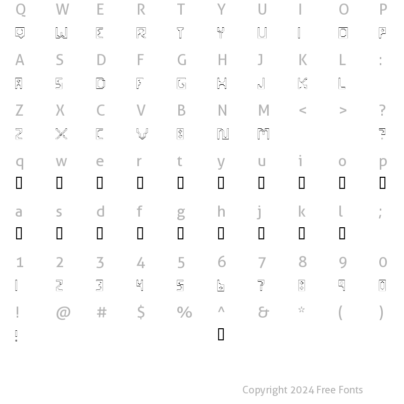 Character Map of Maximum Radiation Level Outline Regular