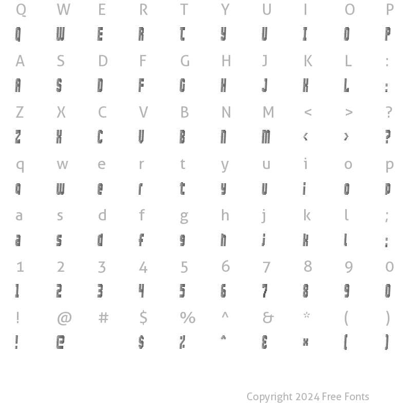 Character Map of Maximum Security Regular