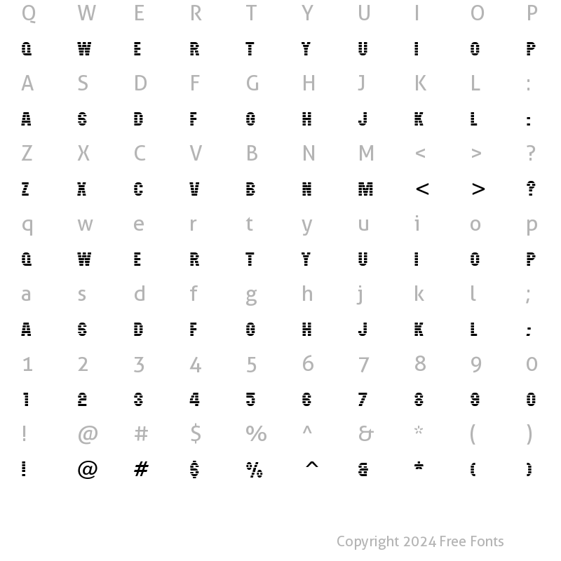 Character Map of Maximus BT Regular