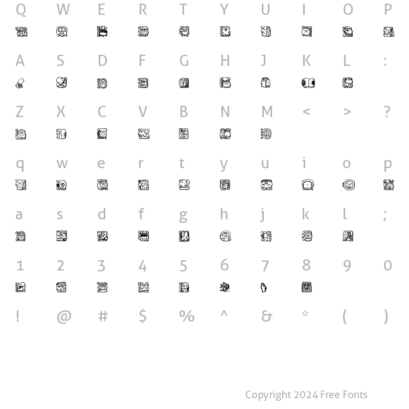 Character Map of MayanDingbats Regular